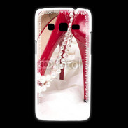 Coque Samsung Galaxy Express2 Escarpins rouges et perles