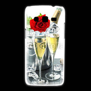 Coque Samsung Galaxy Express2 Champagne et rose rouge