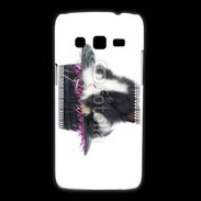 Coque Samsung Galaxy Express2 Lapin noir et blanc dans un chapeau