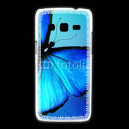 Coque Samsung Galaxy Express2 Papillon sur fond bleu