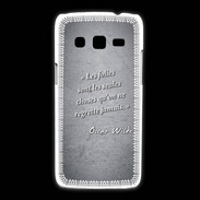 Coque Samsung Galaxy Express2 Les Folies Noir Citation Oscar Wilde