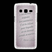 Coque Samsung Galaxy Express2 Toujours amoureux Rose Citation Oscar Wilde