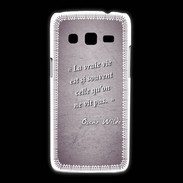Coque Samsung Galaxy Express2 Vrai vie Violet Citation Oscar Wilde