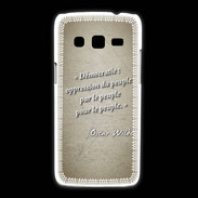 Coque Samsung Galaxy Express2 Démocratie Sepia Citation Oscar Wilde