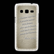 Coque Samsung Galaxy Express2 Homme veut Sepia Citation Oscar Wilde