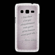 Coque Samsung Galaxy Express2 Chose vraie Rose Citation Oscar Wilde