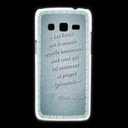 Coque Samsung Galaxy Express2 Les livres Turquoise Citation Oscar Wilde