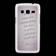 Coque Samsung Galaxy Express2 Vraie valeur Rose Citation Oscar Wilde