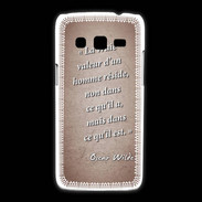 Coque Samsung Galaxy Express2 Vraie valeur Rouge Citation Oscar Wilde
