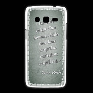 Coque Samsung Galaxy Express2 Vraie valeur Vert Citation Oscar Wilde