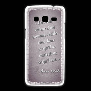 Coque Samsung Galaxy Express2 Vraie valeur Violet Citation Oscar Wilde