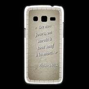 Coque Samsung Galaxy Express2 Survie mort Sepia Citation Oscar Wilde