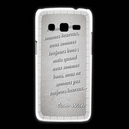 Coque Samsung Galaxy Express2 Bons heureux Gris Citation Oscar Wilde