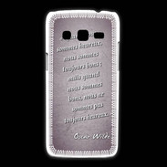 Coque Samsung Galaxy Express2 Bons heureux Violet Citation Oscar Wilde