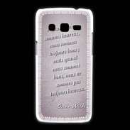 Coque Samsung Galaxy Express2 Bons heureux Rose Citation Oscar Wilde