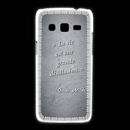 Coque Samsung Galaxy Express2 Désillusion vie Noir Citation Oscar Wilde