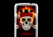 Coque Samsung Galaxy Express2 Tête de mort en flamme 5