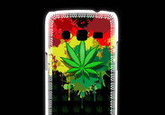 Coque Samsung Galaxy Express2 Feuille de cannabis et cœur Rasta
