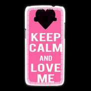 Coque Samsung Galaxy Express2 Keep Calm Love me Rose