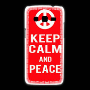 Coque Samsung Galaxy Express2 Keep Calm Peace Rouge