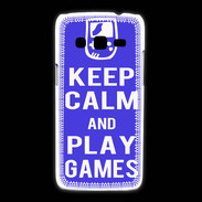 Coque Samsung Galaxy Express2 Keep Calm Play games Bleu