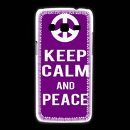 Coque Samsung Galaxy Express2 Keep Calm Peace Violet