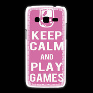 Coque Samsung Galaxy Express2 Keep Calm Play games Rose
