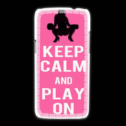 Coque Samsung Galaxy Express2 Keep Calm Play on Rose