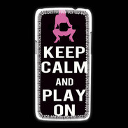 Coque Samsung Galaxy Express2 Keep Calm Play on Noir
