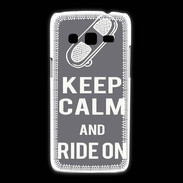Coque Samsung Galaxy Express2 Keep Calm Ride on Gris