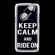 Coque Samsung Galaxy Express2 Keep Calm Ride on Noir