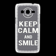 Coque Samsung Galaxy Express2 Keep Calm Smile Gris