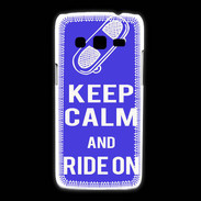 Coque Samsung Galaxy Express2 Keep Calm Ride on Bleu