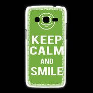 Coque Samsung Galaxy Express2 Keep Calm Smile Vert