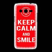 Coque Samsung Galaxy Express2 Keep Calm Smile Rouge