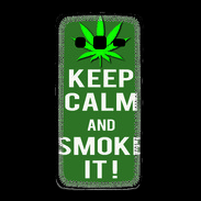 Coque Samsung Galaxy Express2 Keep Calm Smoke it Kaki