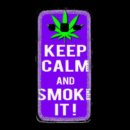 Coque Samsung Galaxy Express2 Keep Calm Smoke it Violet