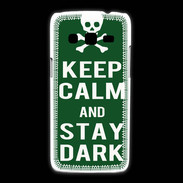 Coque Samsung Galaxy Express2 Keep Calm Stay dark Vert