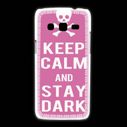 Coque Samsung Galaxy Express2 Keep Calm Stay dark Rose
