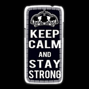 Coque Samsung Galaxy Express2 Keep Calm Stay strong Noir
