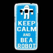 Coque Samsung Galaxy Express2 Keep Calm Be a Robot Cyan