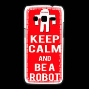 Coque Samsung Galaxy Express2 Keep Calm Be a Robot Rouge