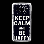 Coque Samsung Galaxy Express2 Keep Calm Be Happy Noir