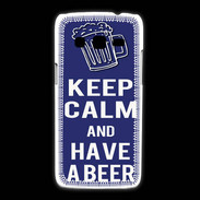 Coque Samsung Galaxy Express2 Keep Calm Have a beer Bleu