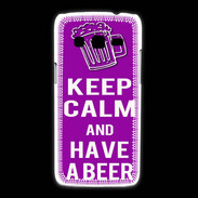 Coque Samsung Galaxy Express2 Keep Calm Have a beer Violet