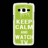 Coque Samsung Galaxy Express2 Keep Calm Watch TV Vert pomme