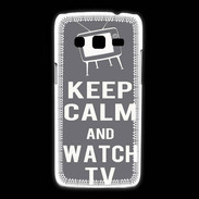 Coque Samsung Galaxy Express2 Keep Calm Watch TV Gris