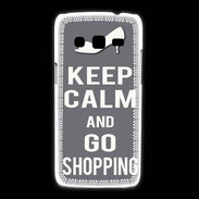 Coque Samsung Galaxy Express2 Keep Calm go shopping Gris
