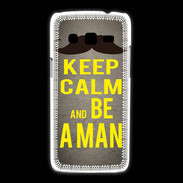 Coque Samsung Galaxy Express2 Keep Calm Be a Man Gris