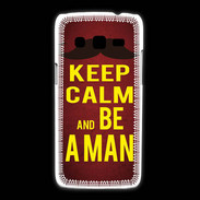 Coque Samsung Galaxy Express2 Keep Calm Be a Man Rouge